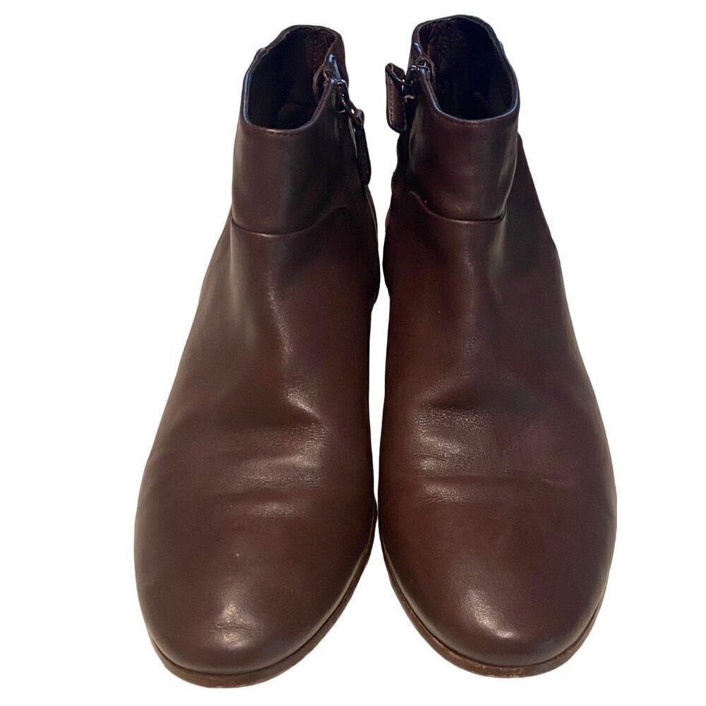 COLE HAAN "Allen Bootie" Women's Ankle Boot, 7B, Color Chestnut Brown, Leather